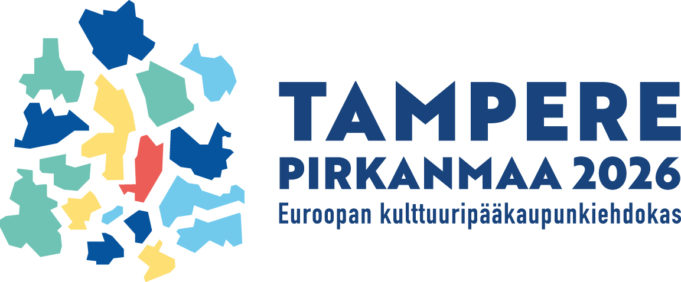 Tampere Region 2026 kulttuuripääkaupunkihaun värikäässä logossa ovat esillä kaikki osallistuvat kunnat.