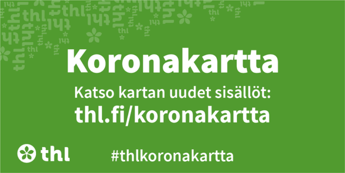 THL:n koronakarttasovellus kertoo tautitilanteesta.