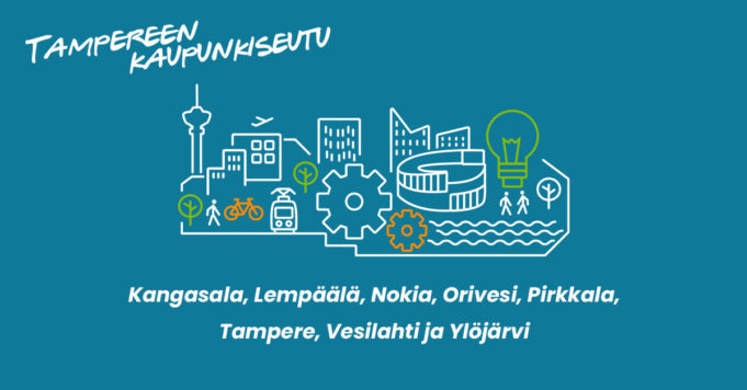 Tampereen kaupunkiseudun muodostavat Kangasala, Lempäälä, Nokia, Orivesi, Pirkkala, Tampere, Vesilahti ja Ylöjärvi.