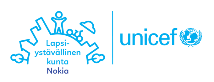 Unicefin myöntämä Lapsiystävällin kunta Nokia -tunnus.