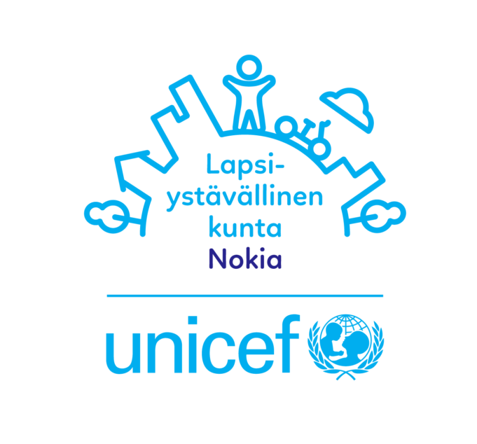 UNICEFin myöntämä Nokian Lapsiystävällinen kunta -logo