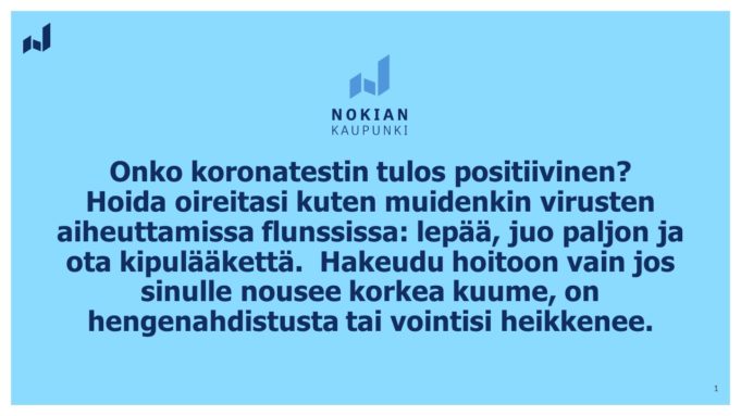 Onko koronatestin tulos positiivinen?