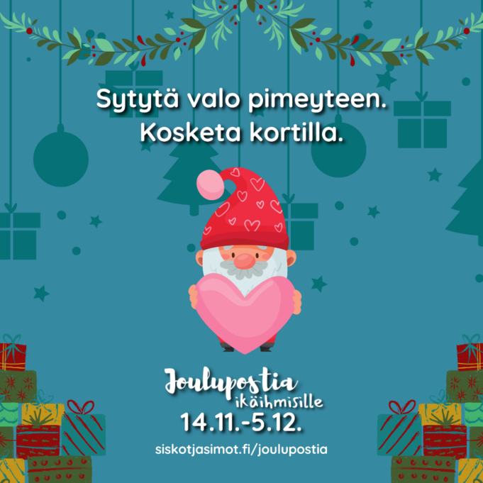 Joulupostia ikäihmisille kerätään 14.11.-5.12.