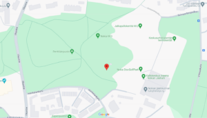 Kartta, jossa osoitettu My2025 mobiilipelin aloituspaikka